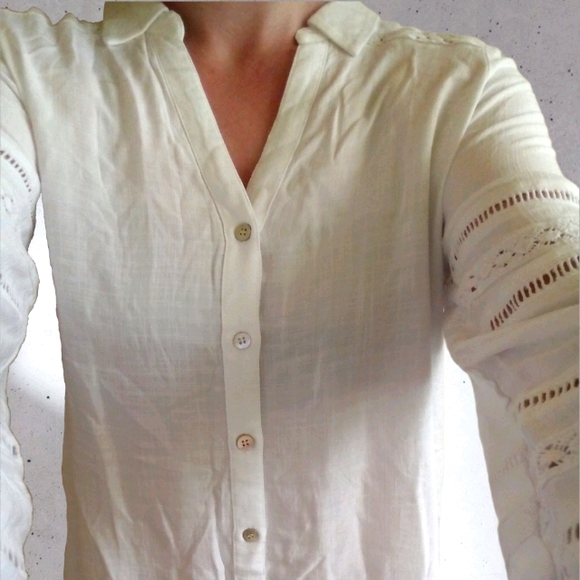 Jeans Shirt Lace Detail 
